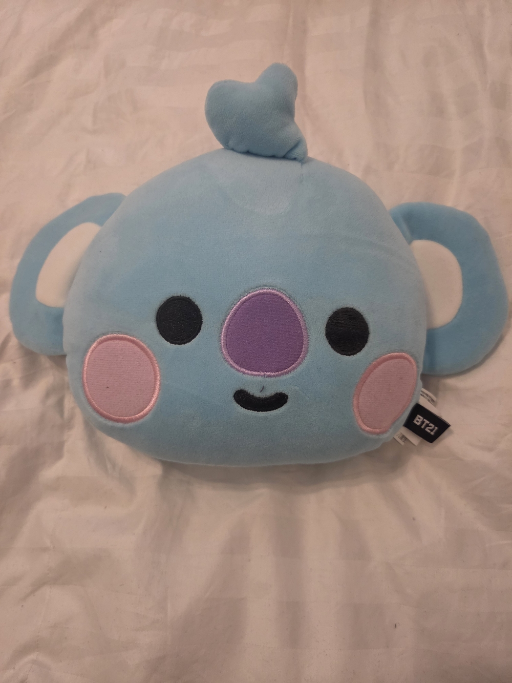 Koya Light Blue Plush Pillow